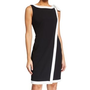 Karl Lagerfeld Paris Contrast Bow Shoulder Dress